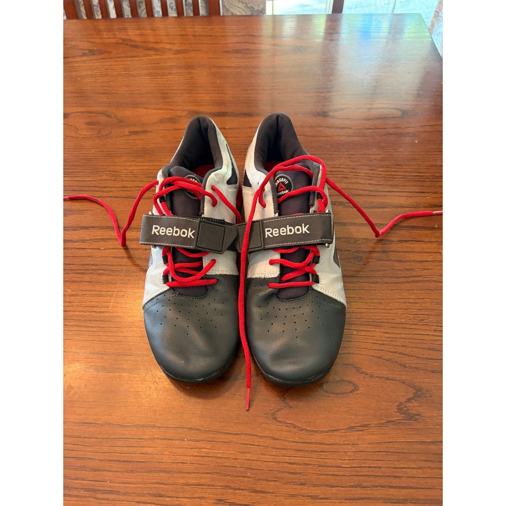Reebok CrossFit Lifter Plus Weightlifting Shoes Grey Red J99807 Mens 10.5